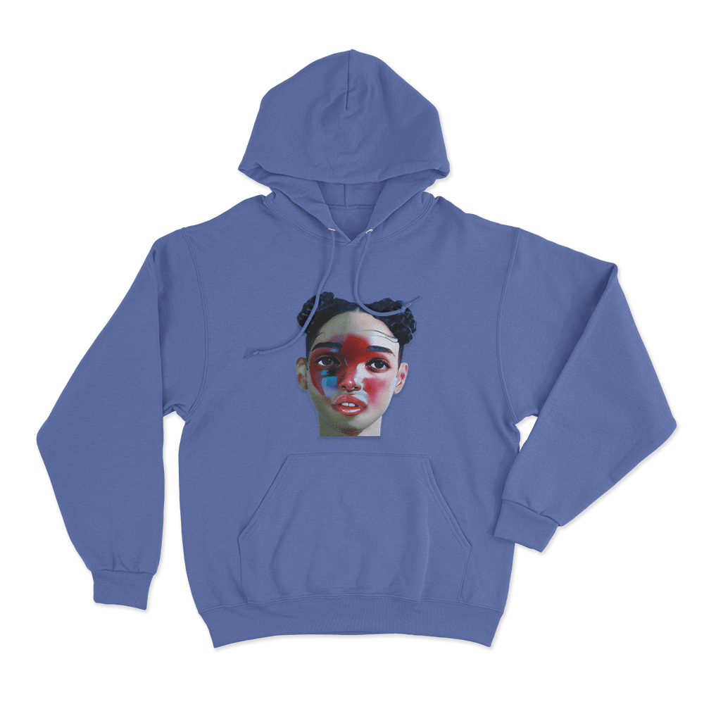 FKA Twigs Painted Face Unisex Hoodie Blue FKA Twigs Painted Face Unisex Hoodie Blue