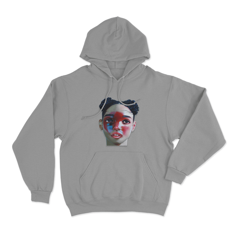 FKA Twigs Painted Face Unisex Hoodie Grey FKA Twigs Painted Face Unisex Hoodie Grey