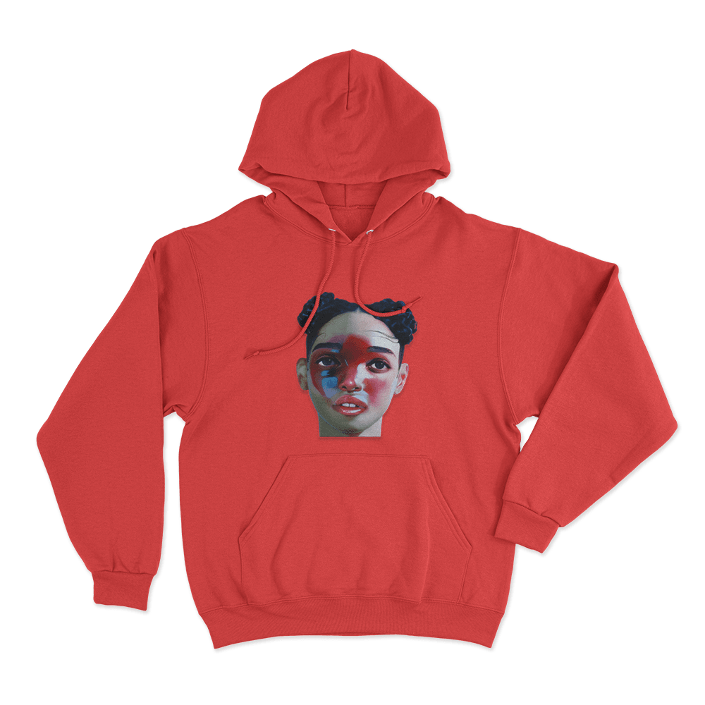 FKA Twigs Painted Face Unisex Hoodie Red FKA Twigs Painted Face Unisex Hoodie Red