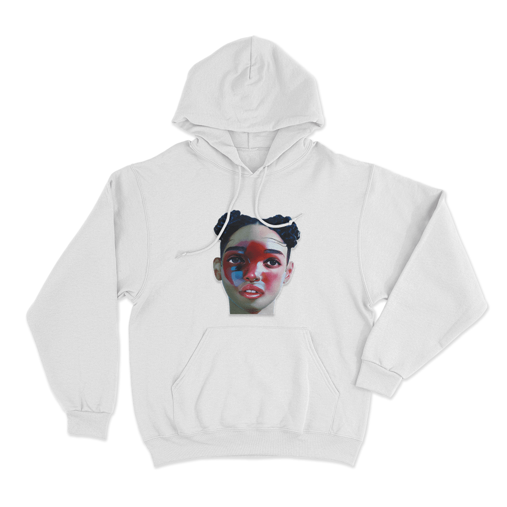 FKA Twigs Painted Face Unisex Hoodie White FKA Twigs Painted Face Unisex Hoodie White